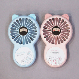 고양이 LED 손선풍기
